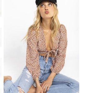 Endless Summer Cha Cha Crop Terracotta Polka